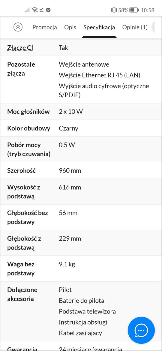 Tv sony bravia kdl 43wd750 43 cale