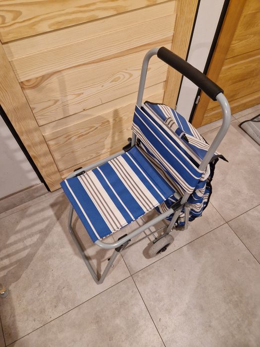 Wózek torba na zakupy z siedziskiem siedzeniem krzesło