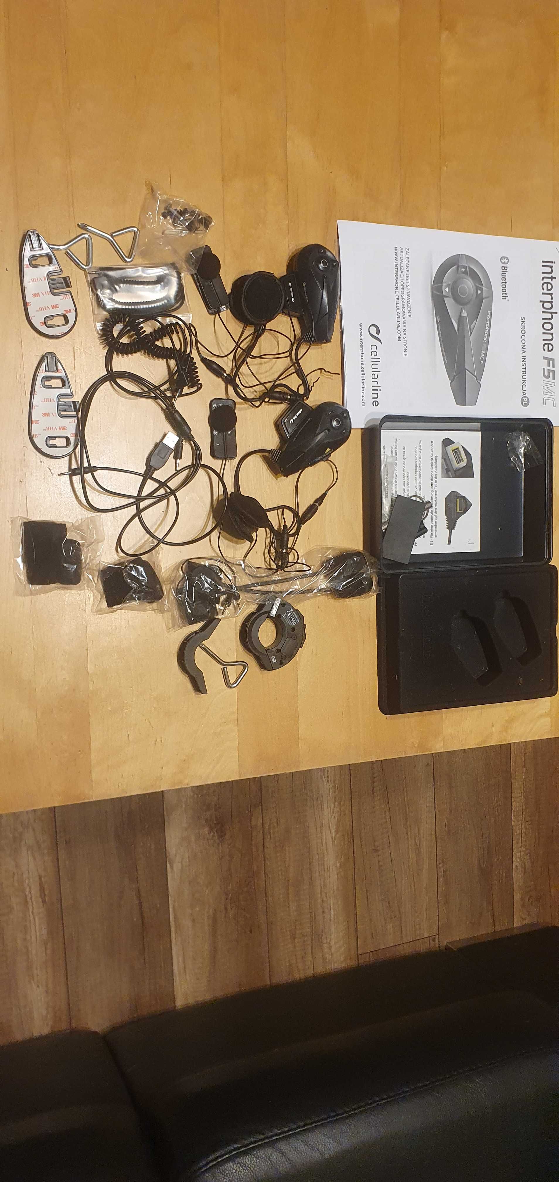 Intercom F5 MC z pilotem na dwa kaski