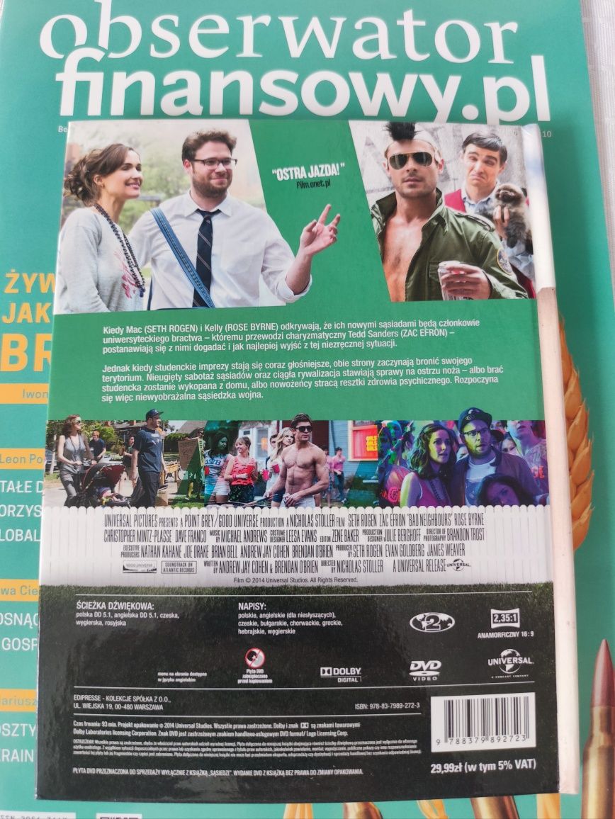 Film Sąsiedzi (2014) DVD Zach Efron, Seth Rogen, Komedia, booklet, dla