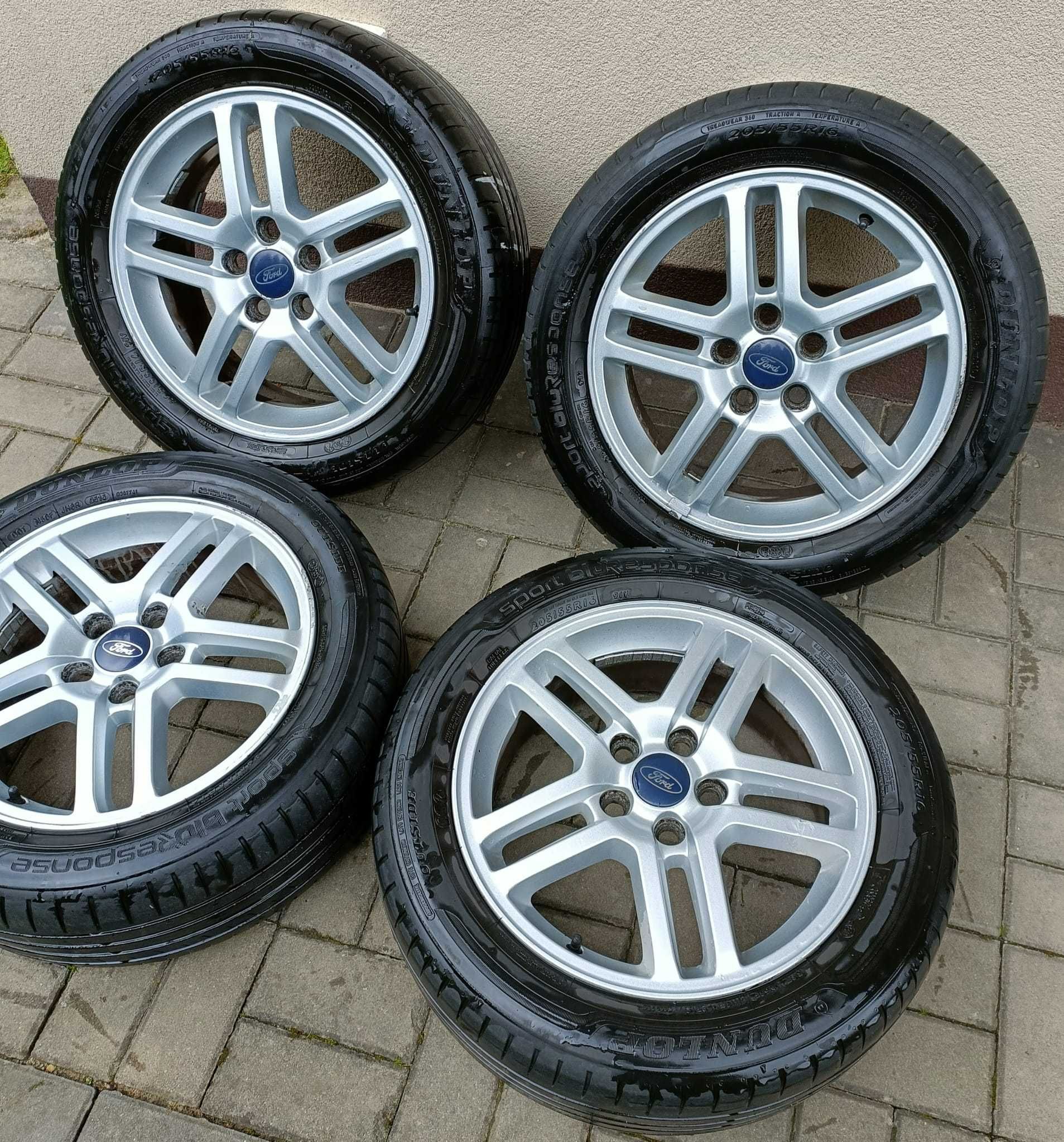 Koła Felgi Ford 16 cali 5x108 Dunlop 205/55/16 komplet !