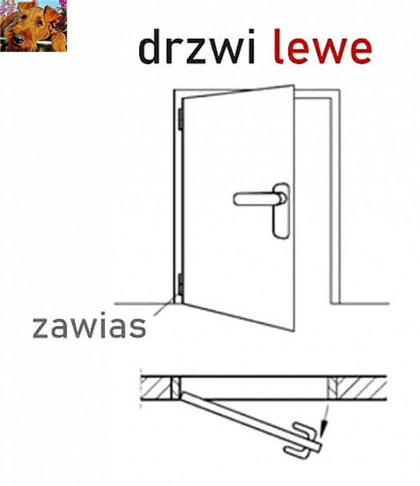 Drzwi Sosnowe do Ościeżnic Standard Drewno Mosiądz Klamka - Lewe 80