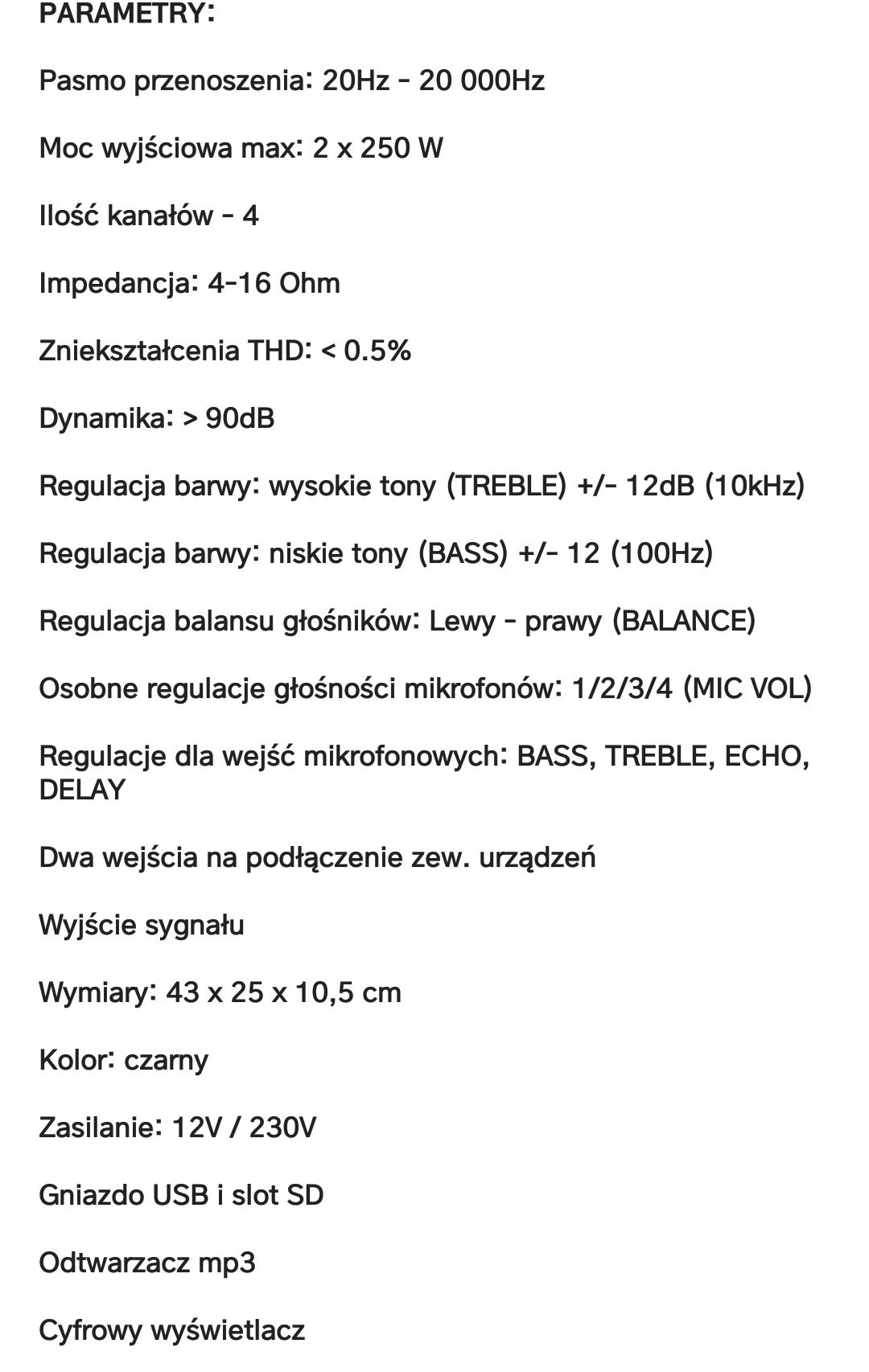 Wzmacniacz korektor USB bluetooth KA300 i. Głośniki kolumny vk