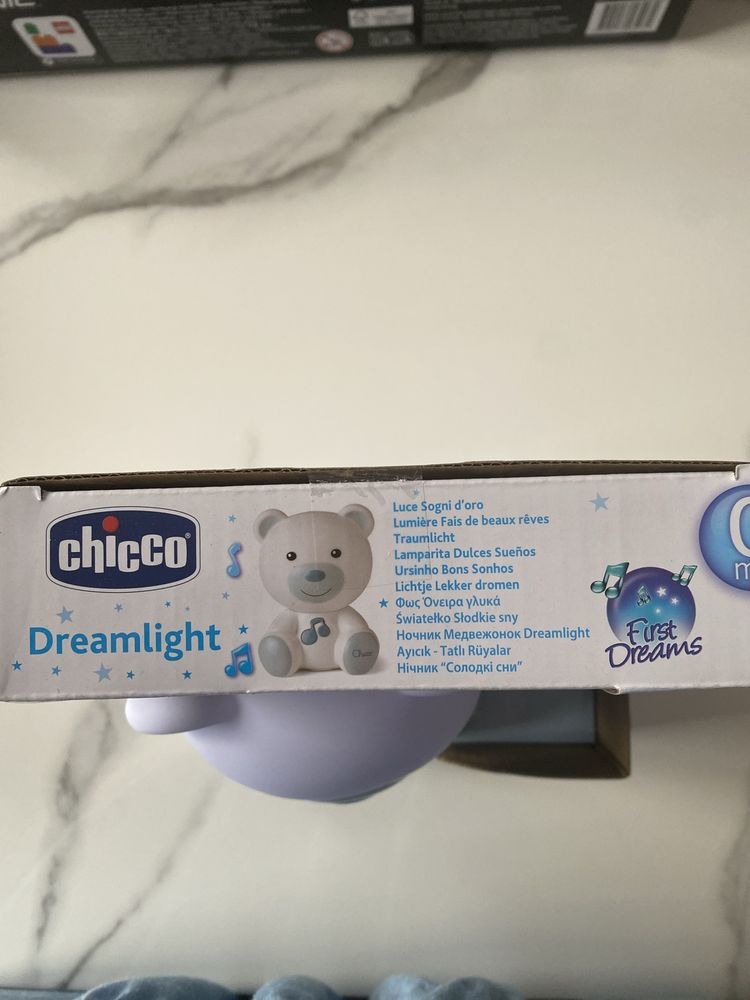 Miś CHICCO nocna lampka z muzyka