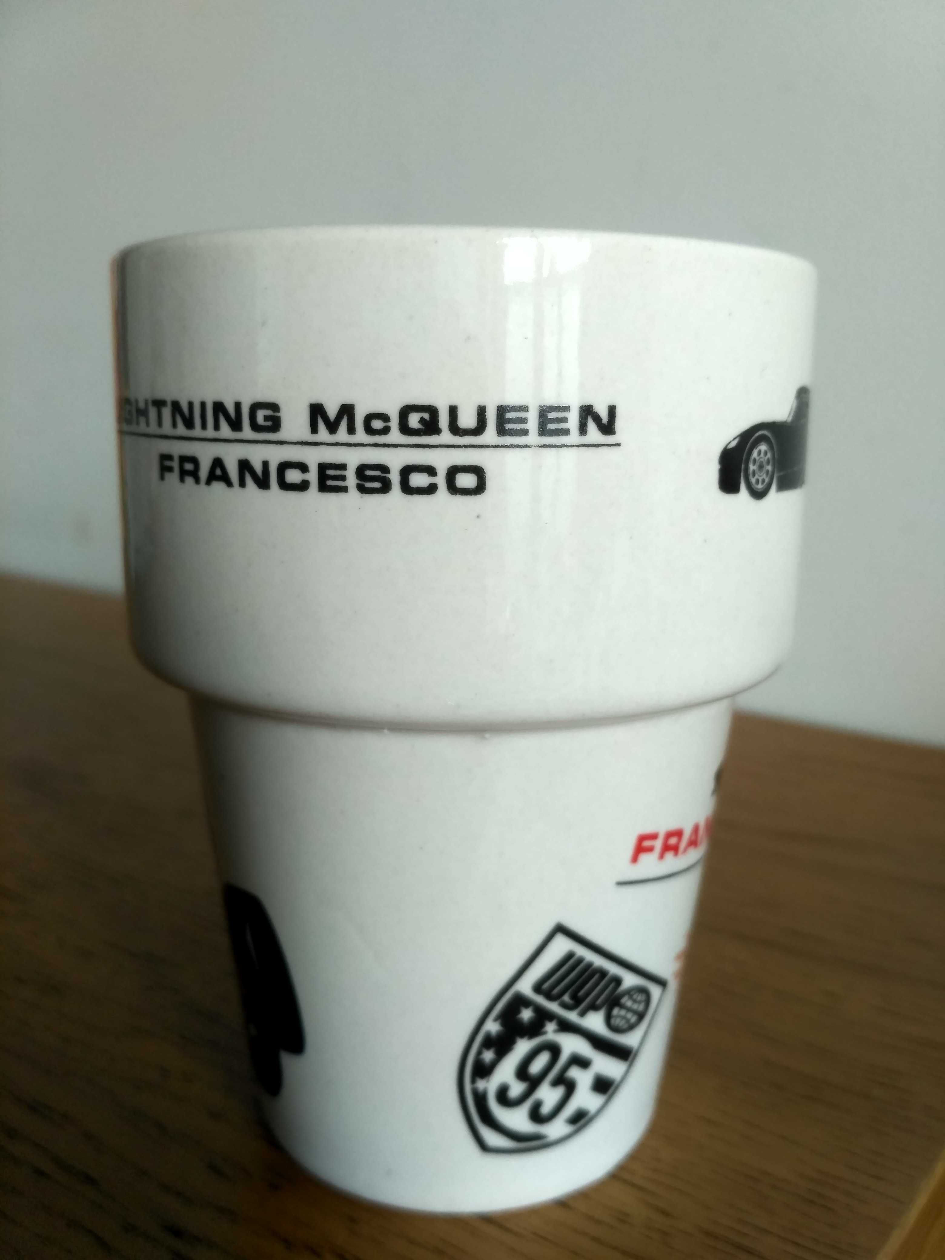 Mały porcelanowy kubek Disney Pixar Cars Zygzak McQueen/Francesco.