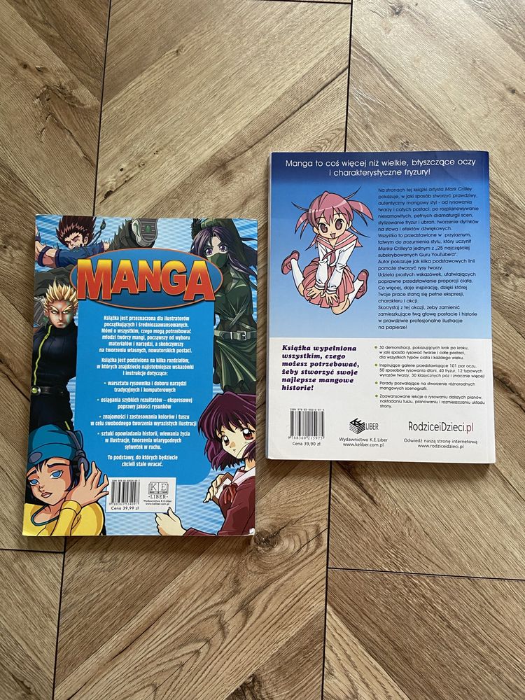 Zestaw książek „Tajniki rusunku Manga” i „Sztuka rysunku Manga”