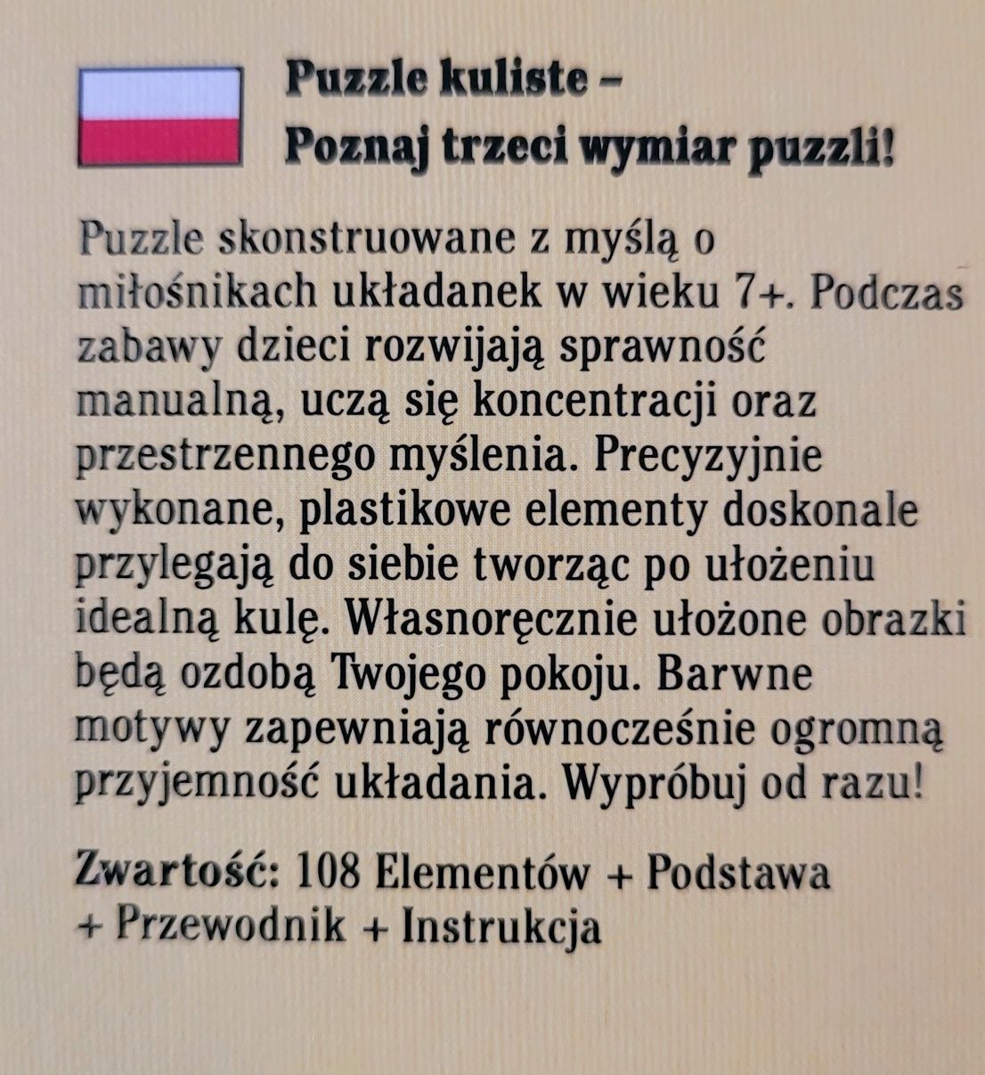 Puzzle 3D kuliste Dinozaur