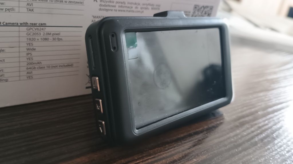 Rejestrator samochodowy kamerka FHD z kamerką wst. Manta DVR401F DUO