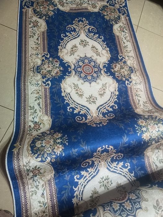 Dywan chodnik 300x80 turecki ,antyposlizg KWIATY chaber/krem