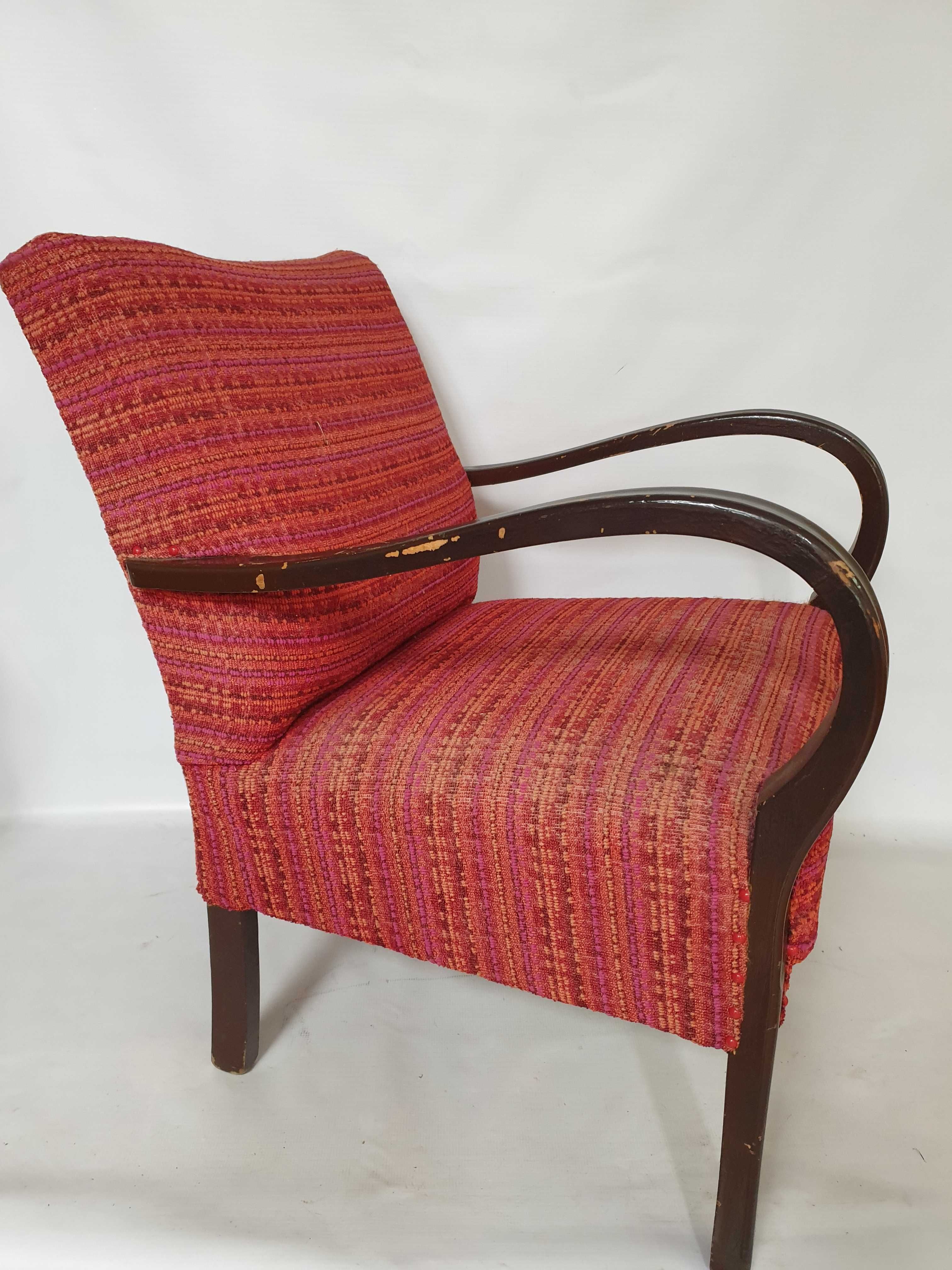 FOTEL art deco secesyjny w stylu HALABALA lata 50