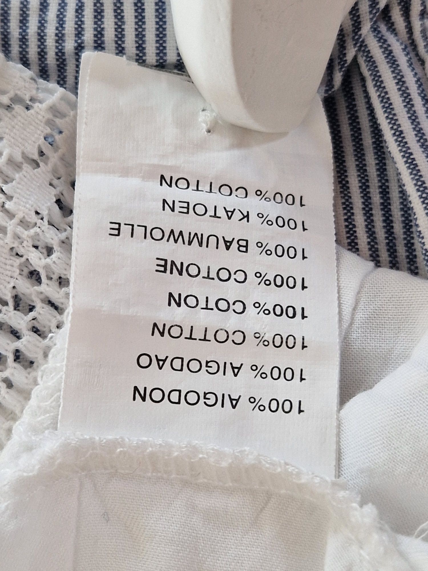 Biała tunika, bluzka na lato z koronką, Anany XL-4XL