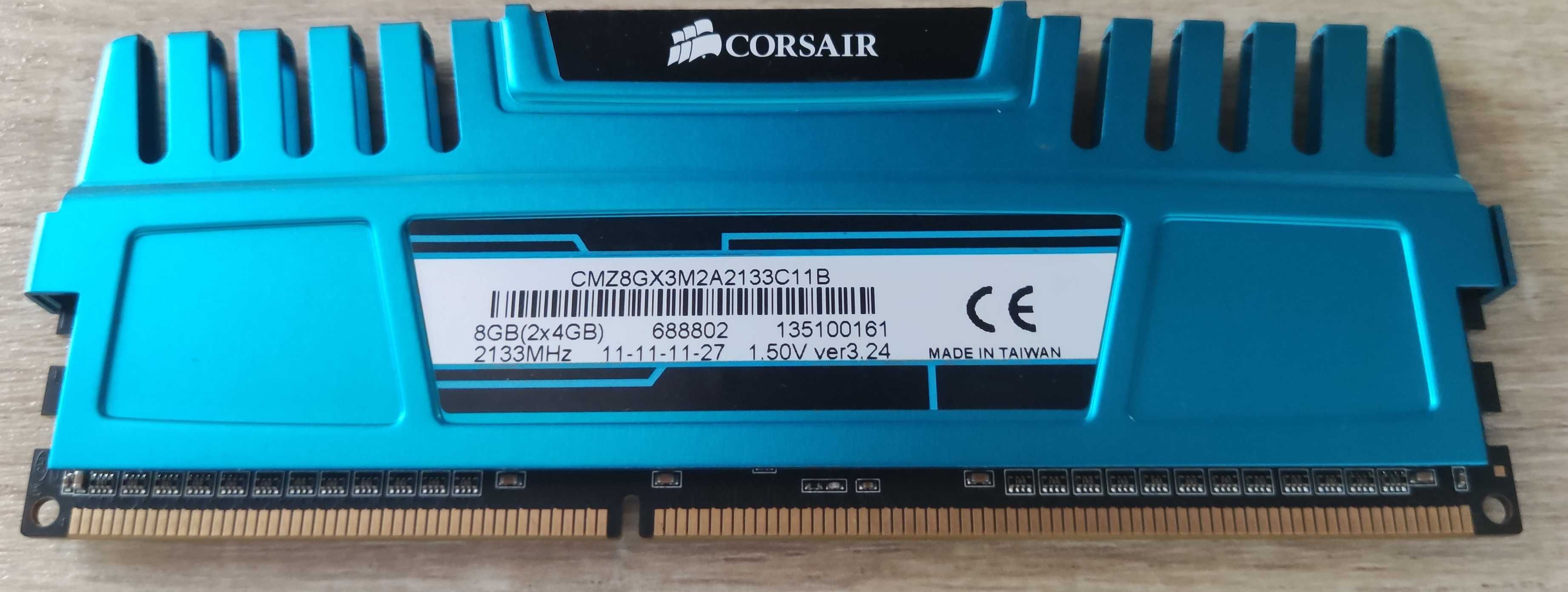 Pamięć RAM DDR3 Corsair 4GB 2133MHz Vengeance Blue XMP CL11