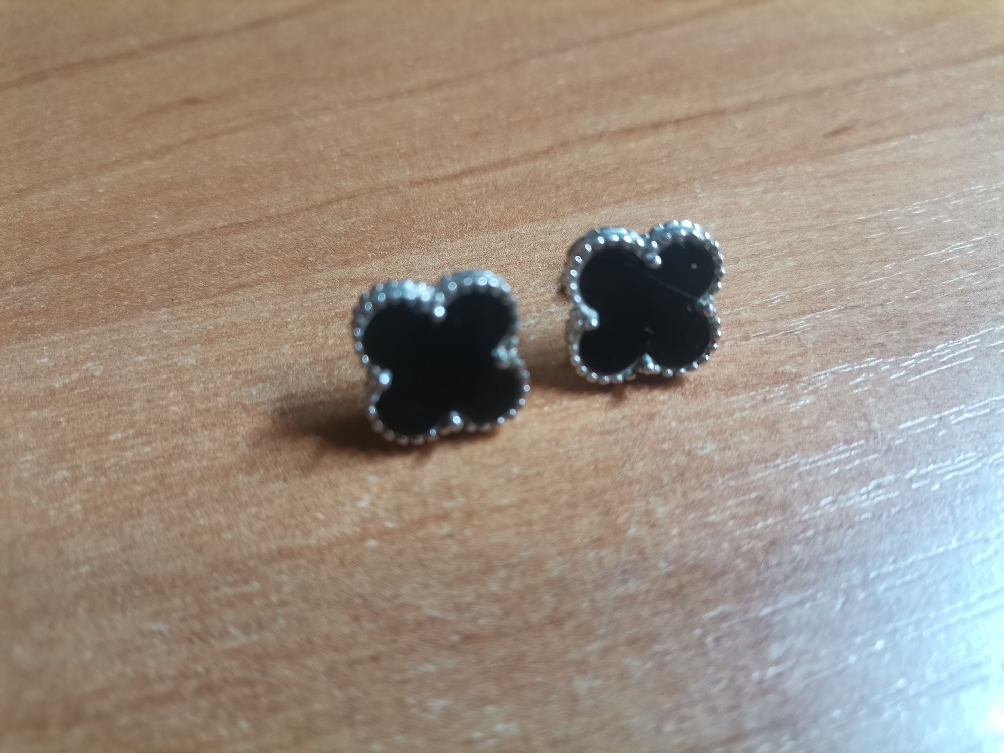 Серьги серебряные Van Cleef
