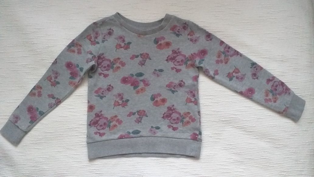 Bluza dziewczęca kwiaty r. 128