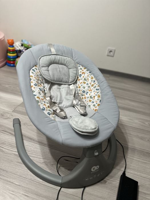 Крісло-гойдалка і шезлонг 2 в 1 Kinderkraft Lumi 2 Light Grey.