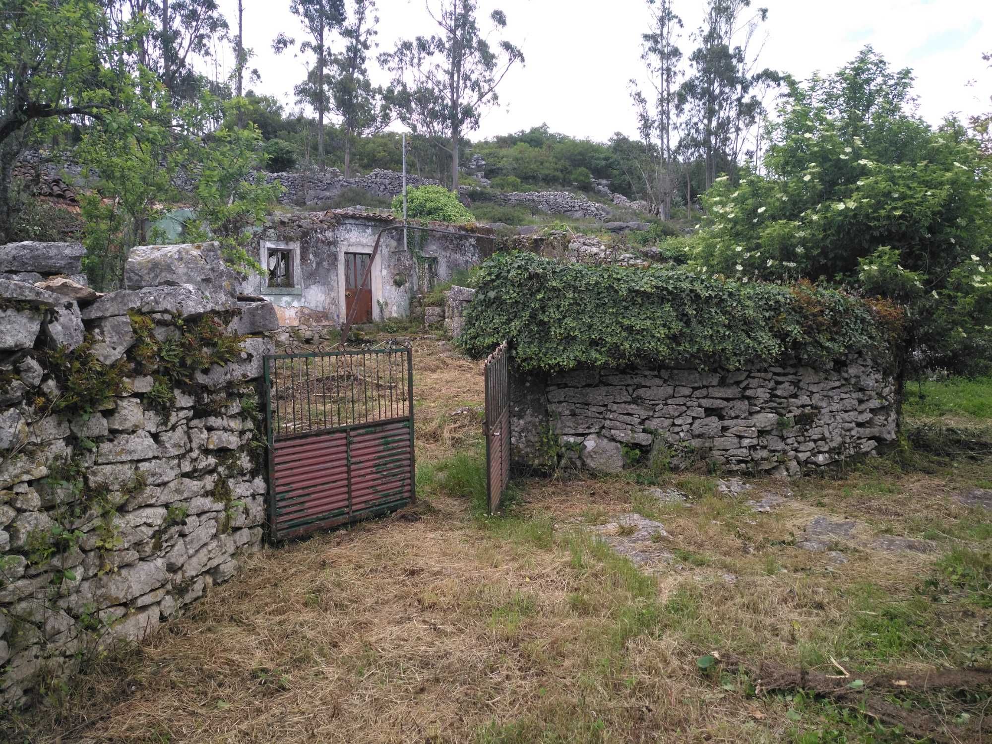 Quintinha com casas antigas em pedra para reconstrução