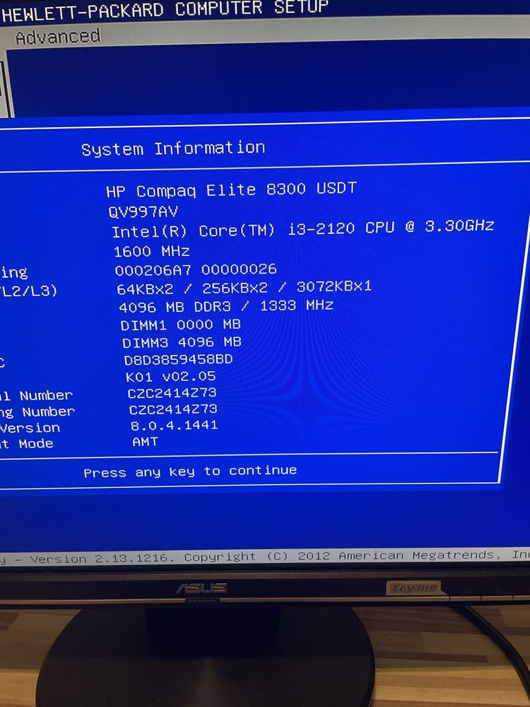 Hp compaq elite 8300 usdt | WIN 10 | 4 gb ram | 500gb