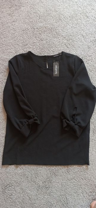 Czarna bluzka damska Boohoo S klasyczna elegancka nowa z metką