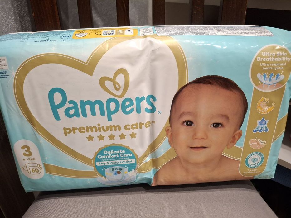 Памперсы: Pampers premium care, Huggies ultra comfort р.3, запечатанны