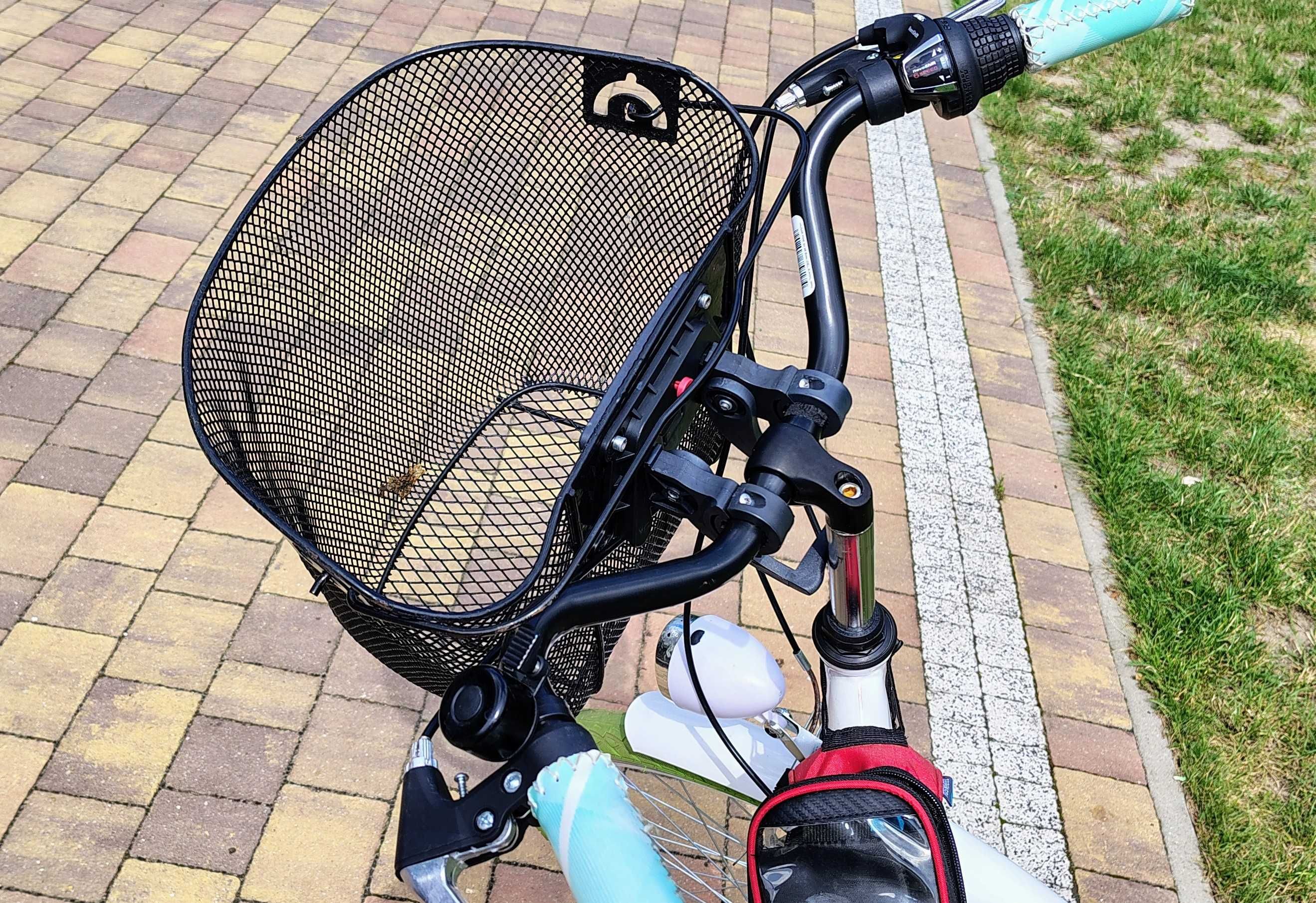 Rower miejski marki HUSAR+dodatki/Koszyk/Torba na telefon-100% Sprawny
