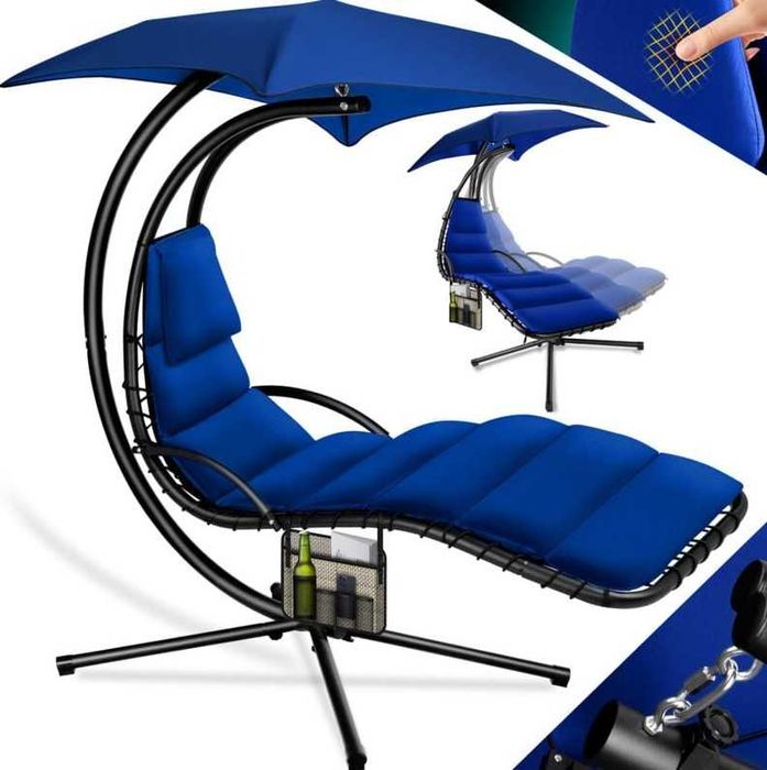 Leżak pływający z parasolem