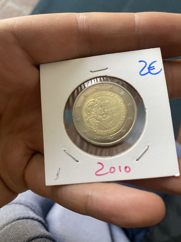 Moedas euro comemorativas de 10€, 2€, ...