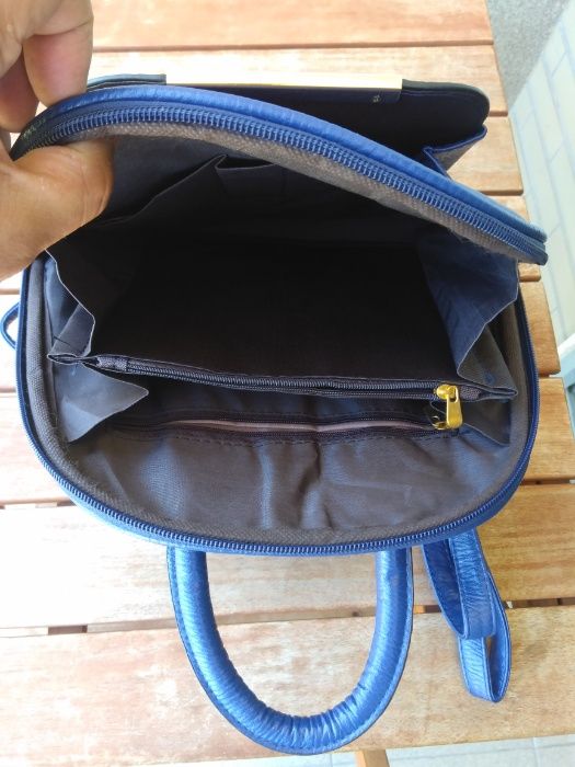 Carteira mochila para senhora azul nova