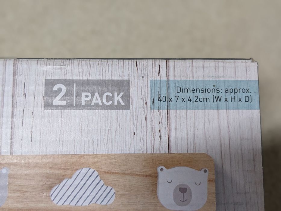 Wieszaki na ubrania dla dzieci. 2 sztuki. Nowe