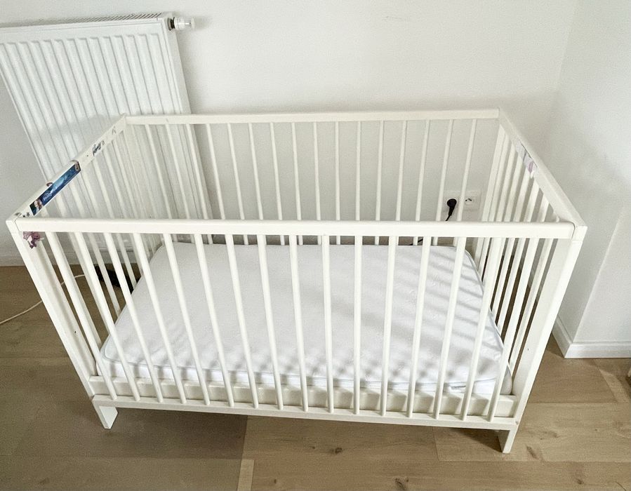 IKEA Łóżeczko Gulliver 120x60 z materacem Vyssa