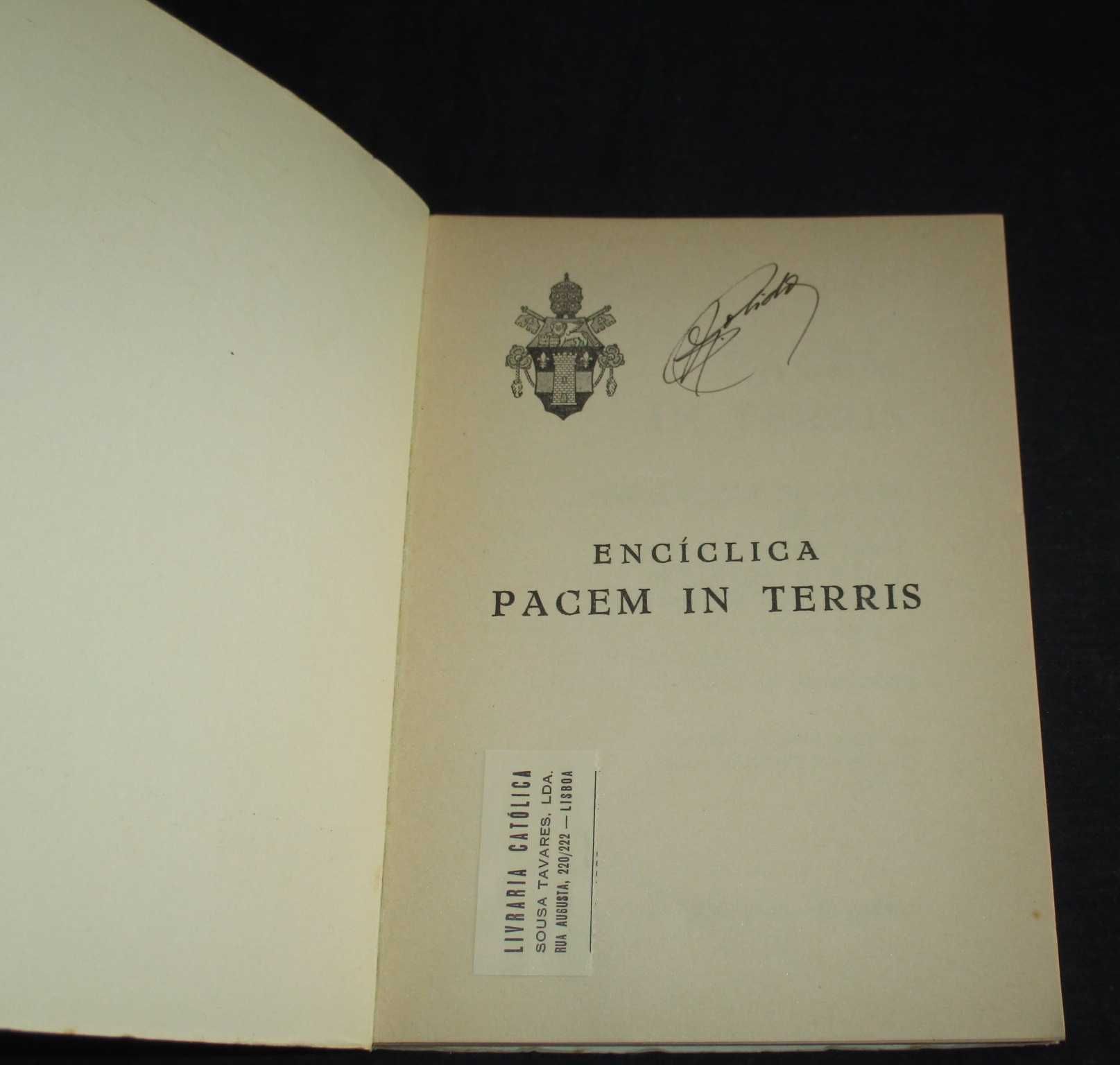 Livro Pacem in Terris Carta Encíclica de Sua Santidade João XXIII