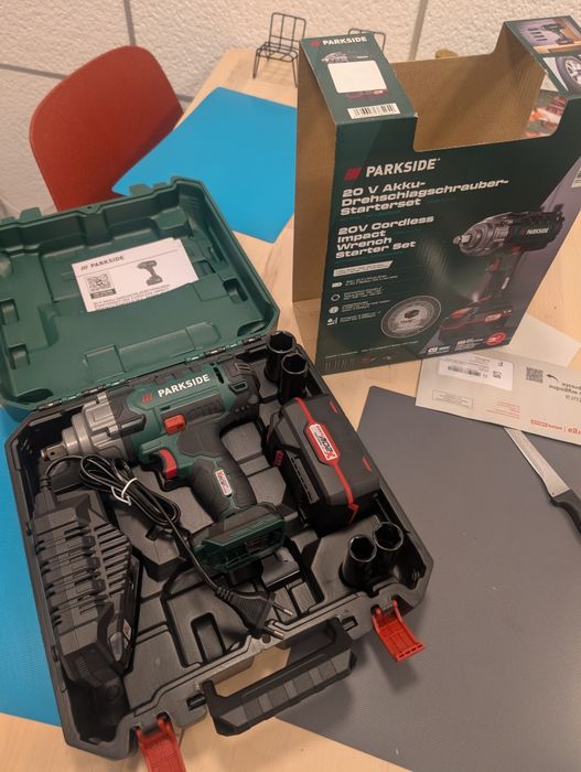 Parkside klucz udarowy 20v z baterią i ładowarką