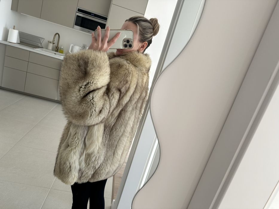 Futro lis srebrny naturalne