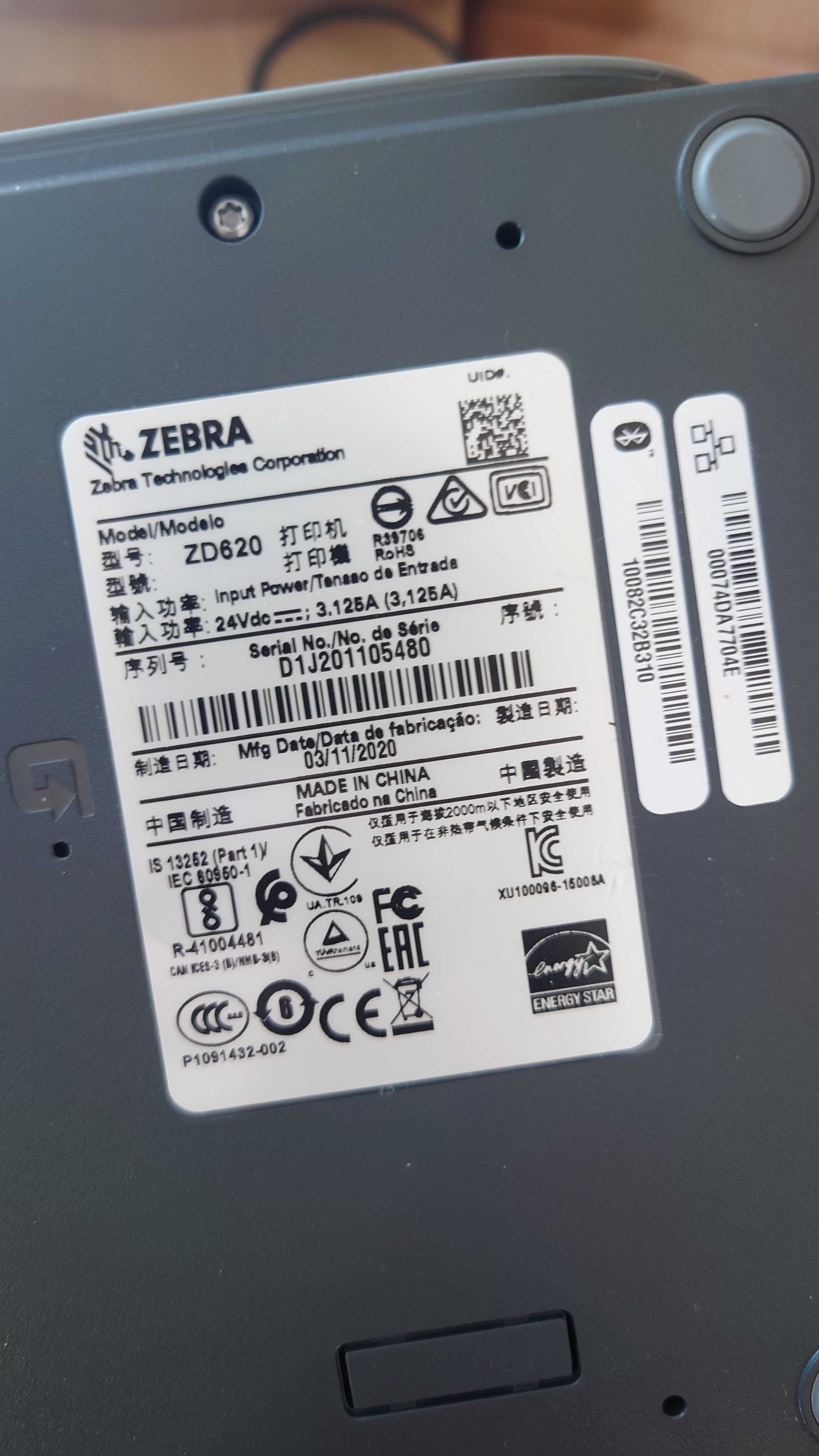Biurkowa drukarka Zebra ZD620t (ZD62042-T0EF00EZ)