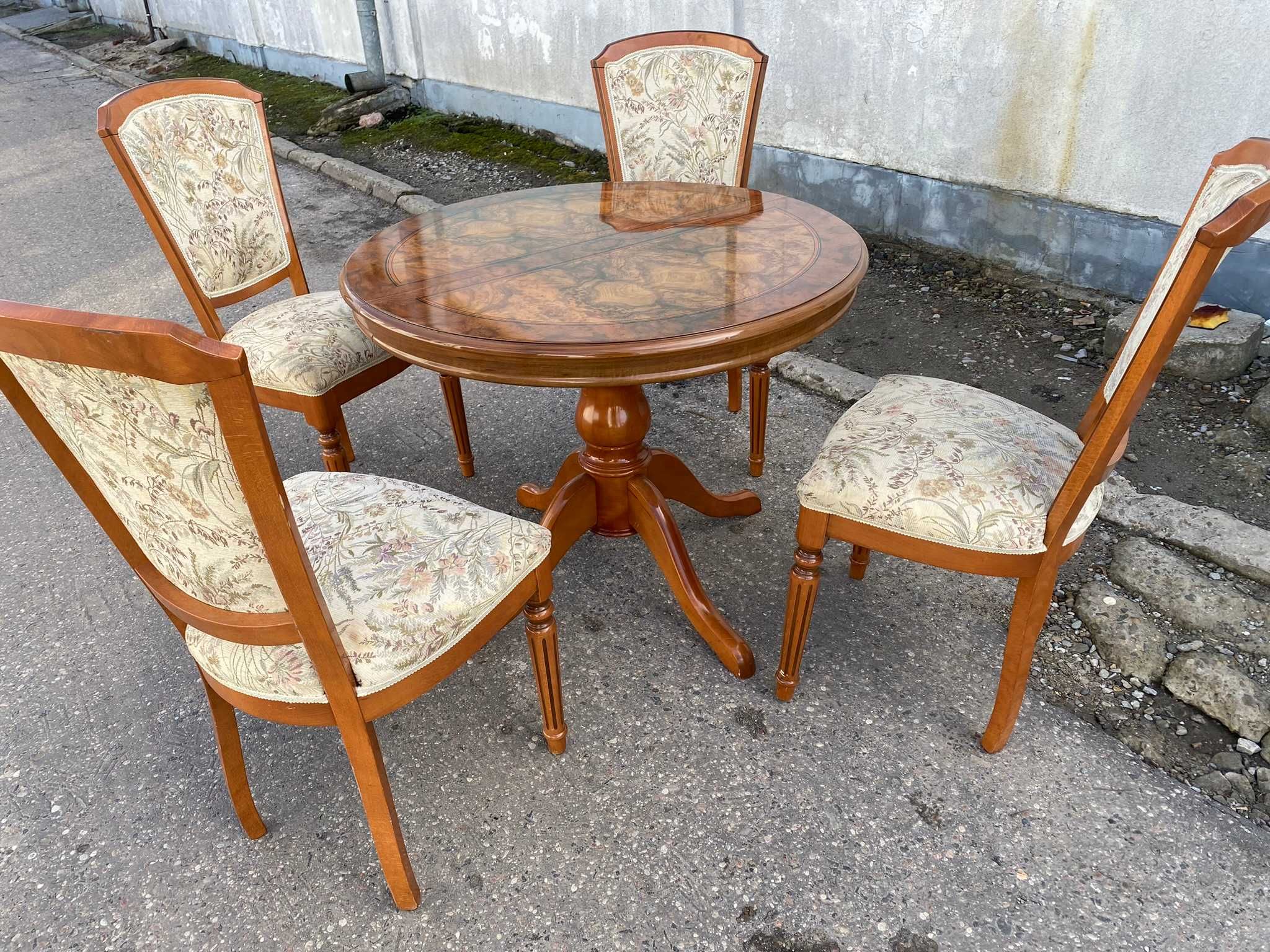 Komplet Włoski Stół rozkładany  + 4 krzesła DOWÓZ DO DOMU