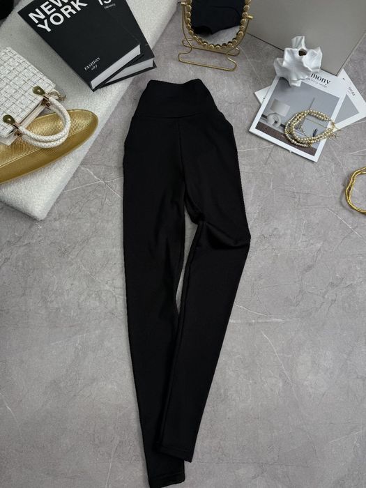 Лосини на флісі шоколад чорний мікродайвінг