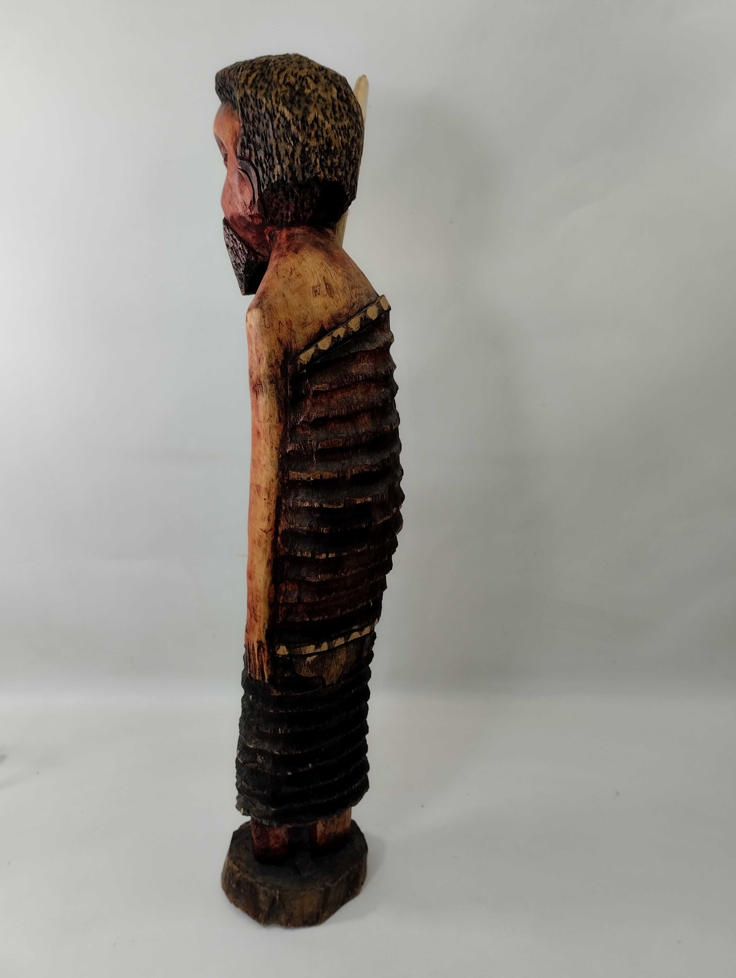 Rzeźba Figura Postać Plemienna Drewno Egzotyczne