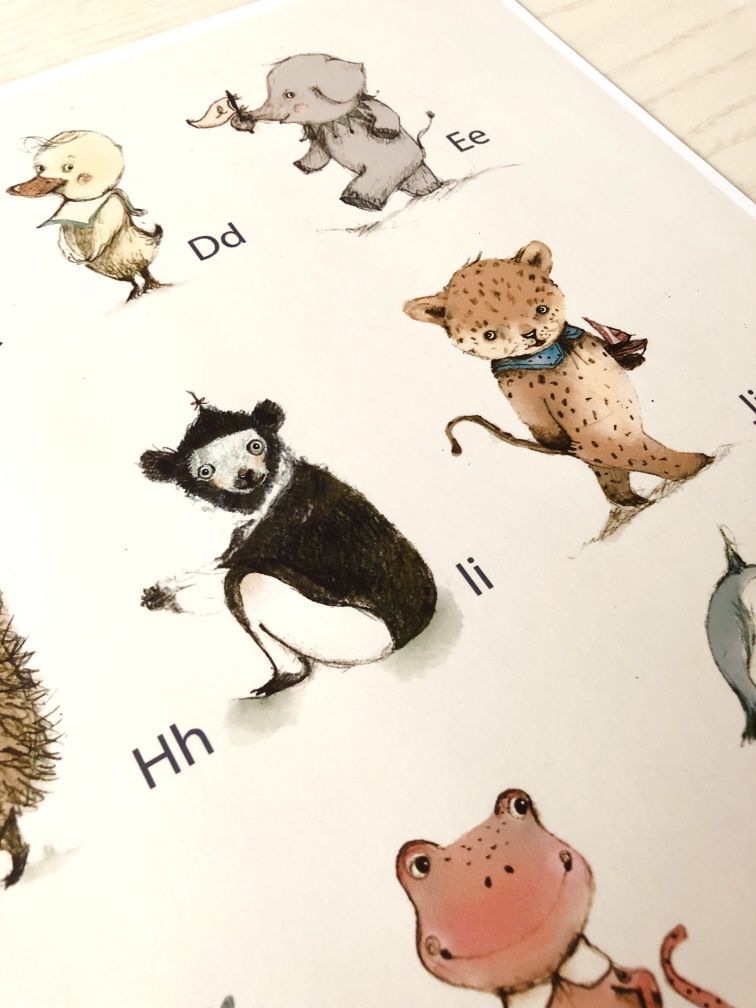 Grafika Plakat do pokoju dziecięcego - alfabet zwierzątka