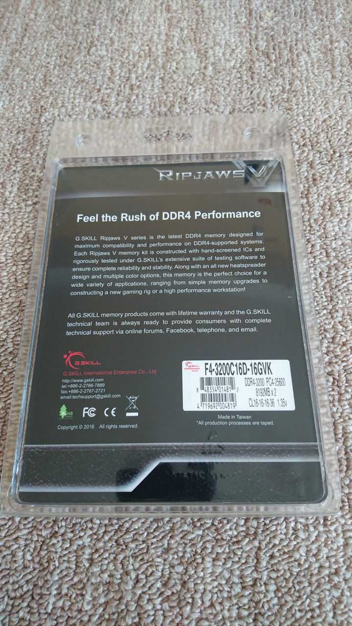 Memória RAM G.SKILL Ripjaws V 16GB (2x8GB) DDR4 - Alta Performance