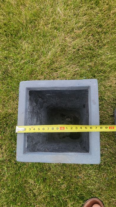 Szara donica ogrodowa 3szt