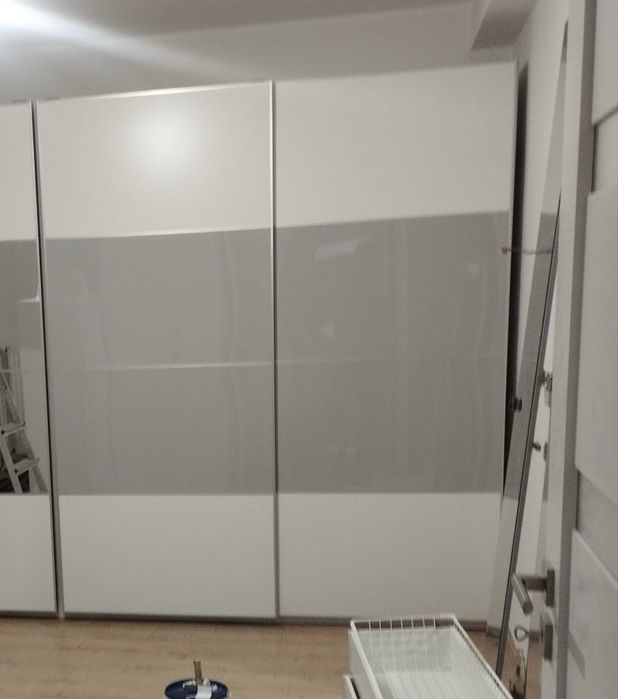 Drzwi przesuwne do szafy Ikea pax biały/szary 200x236