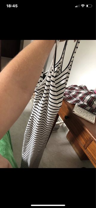 Vestido branco e preto da SHEIN