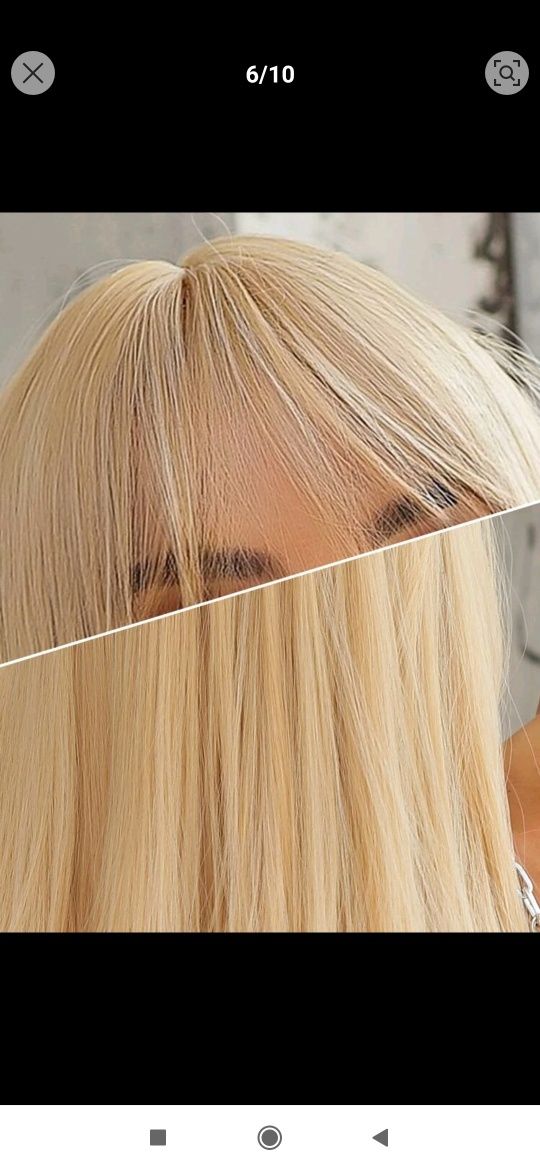 Sprzedam perukę dl. Nr4, włosy długie jasny blond