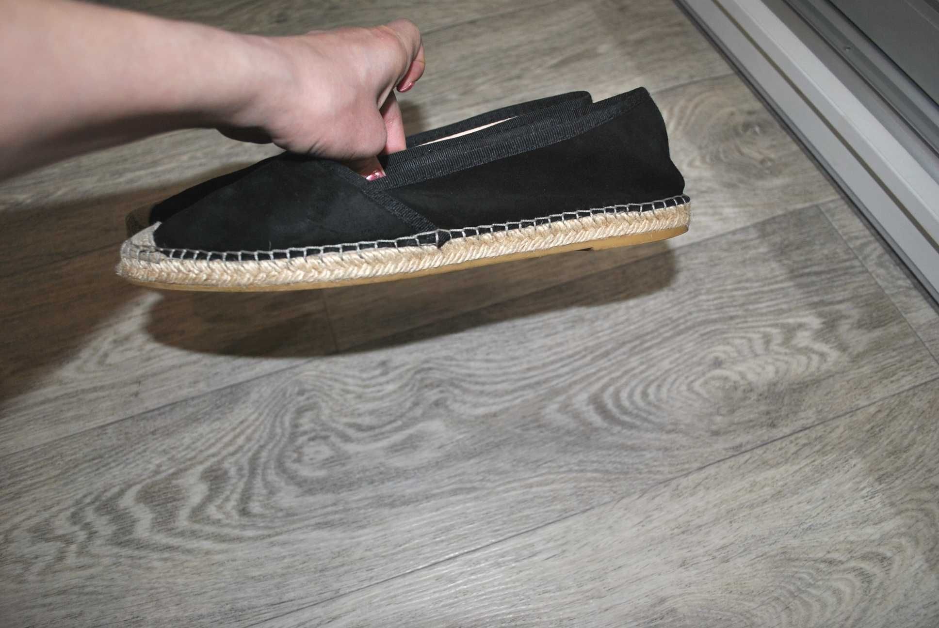 Туфли Clarks мокасины лоферы черные эспадрильи замшевые натуральные