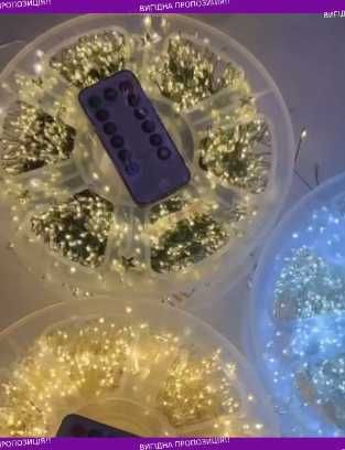 Гірлянда для дому та вулиці світлодіодна вологозахищена LED  декор