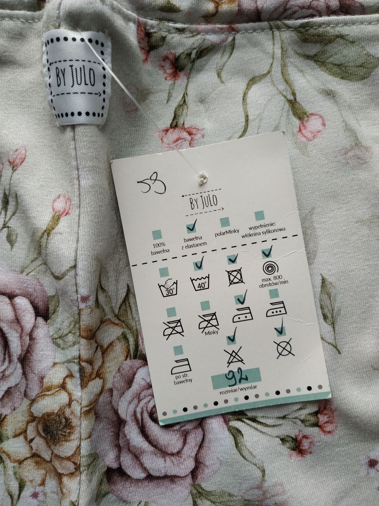 Nowe legginsy/kwiaty/print/handmade/prezent/By Julo/r.92/98