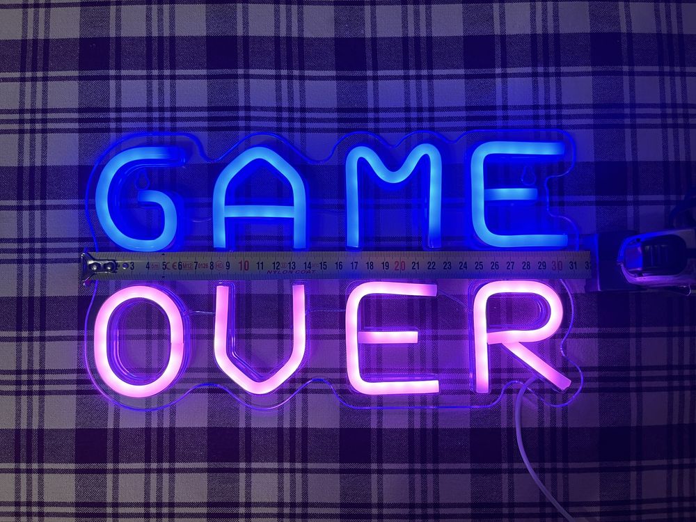 Lampka led neon game over na usb