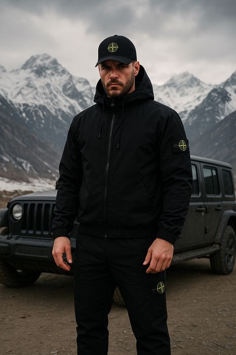 STONE ISLAND чоловічий спортивний костюм з флісом мужской спортивный