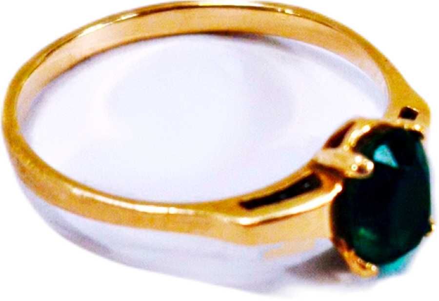 Ładny pierścionek z zielonym oczkiem 585 1,81g