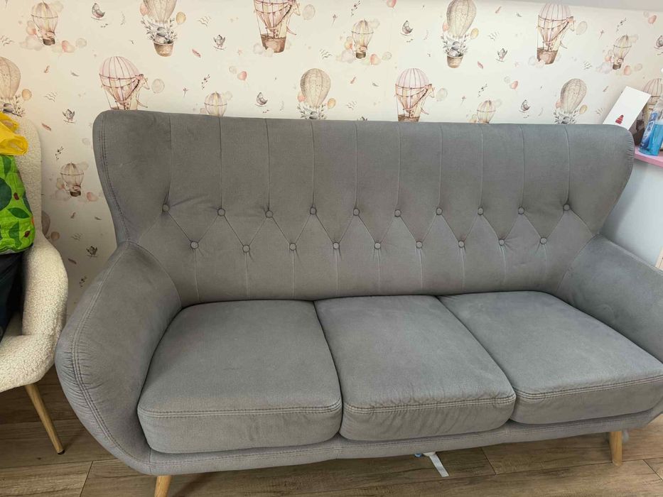KELSO  SOFA USZAK 3 osobowa jasnoszara.