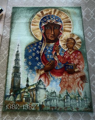 Matka Boża Częstochowska dywan kilim gobelin Kowary